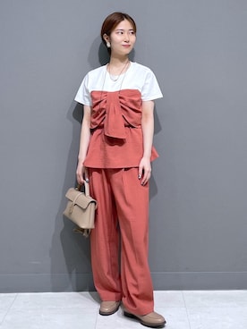 「アイテム（ローファー）」を使った、kahoさん（レディース・150cm・20代）の夏コーディネート