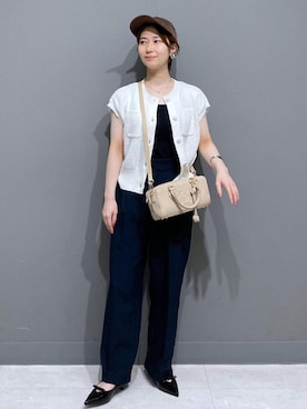「アイテム（ボストンバッグ）」を使った、kahoさん（レディース・150cm・20代）の夏コーディネート