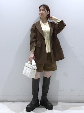 「アイテム（テーラードジャケット）」を使った、kahoさん（レディース・150cm）の秋コーディネート