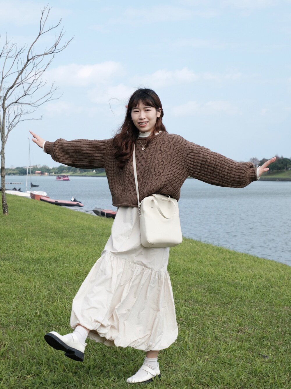 「カジュアルコーデ」｜「select MOCAのアイテム（カーディガン/ボレロ、ブラウン系）」を使った、Anita🍎さん（レディース・163cm）の冬コーディネートの1枚目の写真
