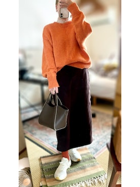 「アイテム（ショルダーバッグ）」を使った、Shellyさん（レディース・160cm）の秋コーディネート