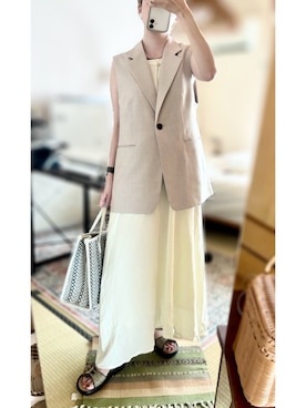 「GU（ジーユー）のアイテム」を使った、Shellyさん（レディース・160cm）の夏コーディネート
