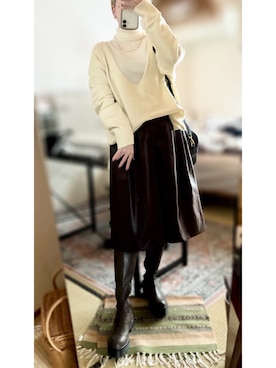 Shellyさん（レディース・160cm）の冬コーディネート