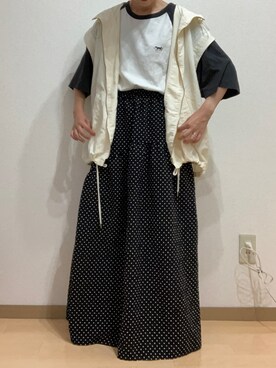 「Samansa Mos2 blue（サマンサモスモスブルー）のアイテム（マウンテンパーカー）」を使った、りすまるさん（レディース・150cm）の秋コーディネート