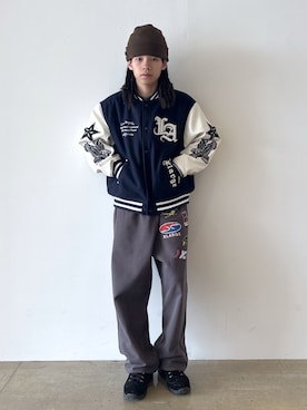 「アイテム（スウェットパンツ）」を使った、兵藤皐太郎さん（メンズ・168cm・20代）の秋コーディネート