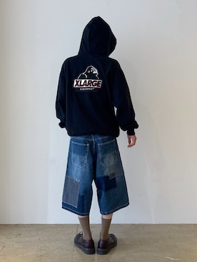 「アイテム（パーカー）」を使った、兵藤皐太郎さん（メンズ・168cm）の夏コーディネート