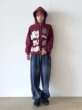 「アイテム（パーカー）」を使った、兵藤皐太郎さん（メンズ・168cm）の秋コーディネート