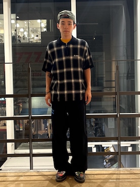 「アイテム（帽子）」を使った、兵藤皐太郎さん（メンズ・168cm・20代）の夏コーディネート