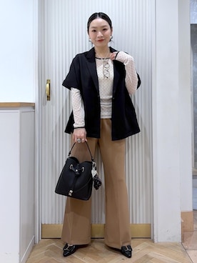 「VIS（ビス）のアイテム（トップス）」を使った、namieさん（レディース・157cm）の春コーディネート
