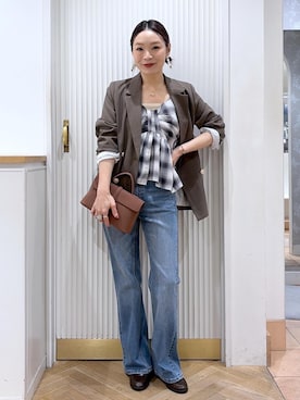 「VIS（ビス）のアイテム（ジャケット/アウター）」を使った、namieさん（レディース・157cm）の秋コーディネート