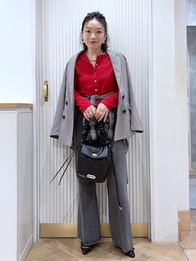 「VIS（ビス）のアイテム（トップス）」を使った、namieさん（レディース・157cm）の春コーディネート