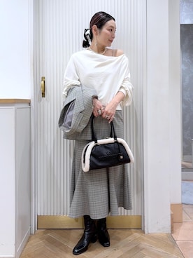 「MARY QUANT（マリークワント）のアイテム」を使った、namieさん（レディース・157cm）の秋コーディネート