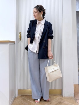 「VIS（ビス）のアイテム（ジャケット/アウター）」を使った、namieさん（レディース・157cm）の夏コーディネート