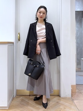 「アイテム（アクセサリー）」を使った、namieさん（レディース・157cm）の春コーディネート