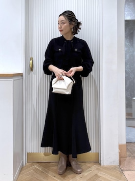 「VIS（ビス）のアイテム（トップス）」を使った、namieさん（レディース・157cm）の冬コーディネート