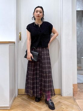「アイテム（カーディガン/ボレロ）」を使った、namieさん（レディース・157cm・40代）の夏コーディネート