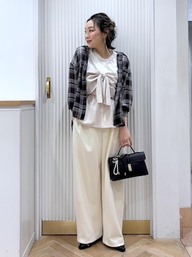 「VIS（ビス）のアイテム（アクセサリー）」を使った、namieさん（レディース・157cm）の春コーディネート