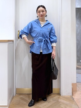 「体型カバー」｜namieさん（レディース・157cm）の秋コーディネート