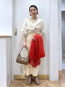 「VIS（ビス）のアイテム（アクセサリー）」を使った、namieさん（レディース・157cm）の冬コーディネート