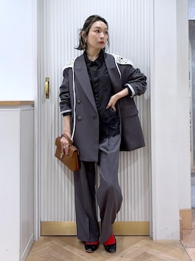 「VIS（ビス）のアイテム（パンツ）」を使った、namieさん（レディース・157cm）の春コーディネート