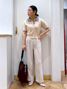 「アイテム（バレエシューズ）」を使った、namieさん（レディース・157cm・40代）の秋コーディネート