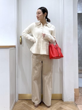 「アイテム（ネックレス）」を使った、namieさん（レディース・157cm・40代）の冬コーディネート