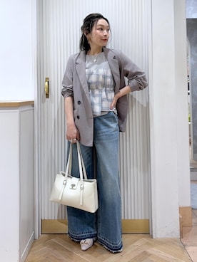 「VIS（ビス）のアイテム（アクセサリー）」を使った、namieさん（レディース・157cm）の春コーディネート