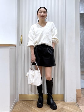 「アイテム（キーホルダー）」を使った、namieさん（レディース・157cm・40代）の冬コーディネート