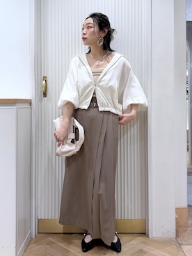 「VIS（ビス）のアイテム（トップス）」を使った、namieさん（レディース・157cm）の春コーディネート