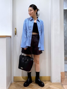 「ショートパンツ」｜namieさん（レディース・157cm・40代）の秋コーディネート