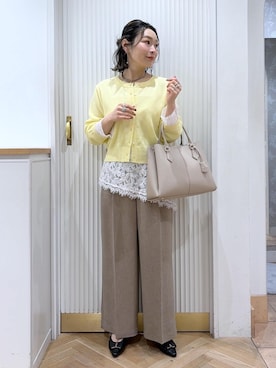 「VIS（ビス）のアイテム（トップス）」を使った、namieさん（レディース・157cm）の春コーディネート