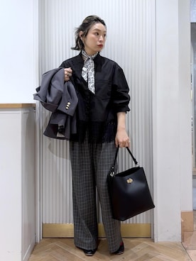 「VIS（ビス）のアイテム（パンツ）」を使った、namieさん（レディース・157cm）の春コーディネート