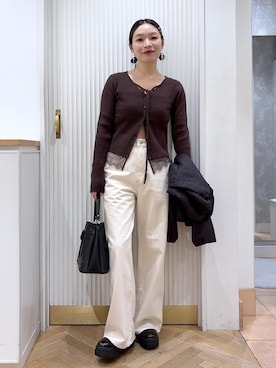 「VIS（ビス）のアイテム（アクセサリー）」を使った、namieさん（レディース・157cm）の秋コーディネート