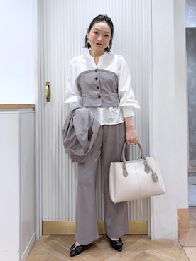 「VIS（ビス）のアイテム（ジャケット/アウター）」を使った、namieさん（レディース・157cm）の春コーディネート