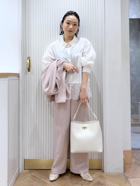 「VIS（ビス）のアイテム（パンツ）」を使った、namieさん（レディース・157cm）の春コーディネート