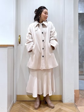 「アイテム（スカート）」を使った、namieさん（レディース・157cm・40代）の秋コーディネート