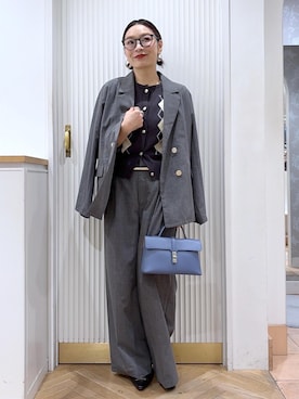 「VIS（ビス）のアイテム（パンツ）」を使った、namieさん（レディース・157cm）の夏コーディネート