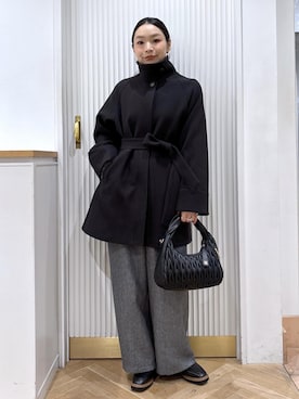 「アイテム（チェスターコート）」を使った、namieさん（レディース・157cm・40代）の秋コーディネート