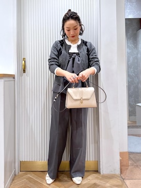 「アイテム（スラックス）」を使った、namieさん（レディース・157cm・40代）の秋コーディネート