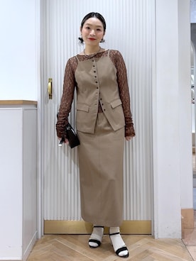 「VIS（ビス）のアイテム」を使った、namieさん（レディース・157cm）の春コーディネート