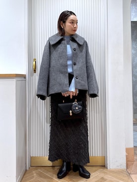 「アイテム（キーホルダー）」を使った、namieさん（レディース・157cm）の秋コーディネート