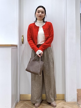 「アイテム（アクセサリー）」を使った、namieさん（レディース・157cm）の秋コーディネート