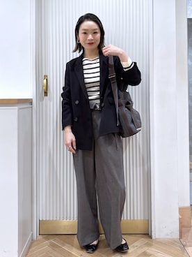 「VIS（ビス）のアイテム（トップス）」を使った、namieさん（レディース・157cm）の冬コーディネート