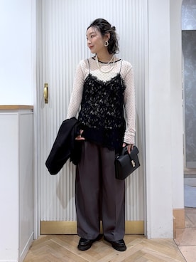 「アイテム（アクセサリー）」を使った、namieさん（レディース・157cm）の春コーディネート