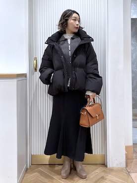 「VIS（ビス）のアイテム（トップス）」を使った、namieさん（レディース・157cm）の冬コーディネート