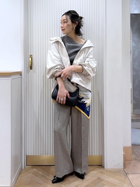 「VIS（ビス）のアイテム（ジャケット/アウター）」を使った、namieさん（レディース・157cm）の春コーディネート