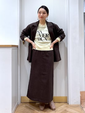 「アイテム（テーラードジャケット）」を使った、namieさん（レディース・157cm・40代）の秋コーディネート