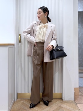 「VIS（ビス）のアイテム（パンツ）」を使った、namieさん（レディース・157cm）の冬コーディネート