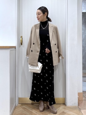 「アイテム（テーラードジャケット）」を使った、namieさん（レディース・157cm・40代）の冬コーディネート