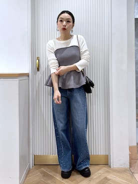 「アイテム（ネックレス）」を使った、namieさん（レディース・157cm・40代）の冬コーディネート